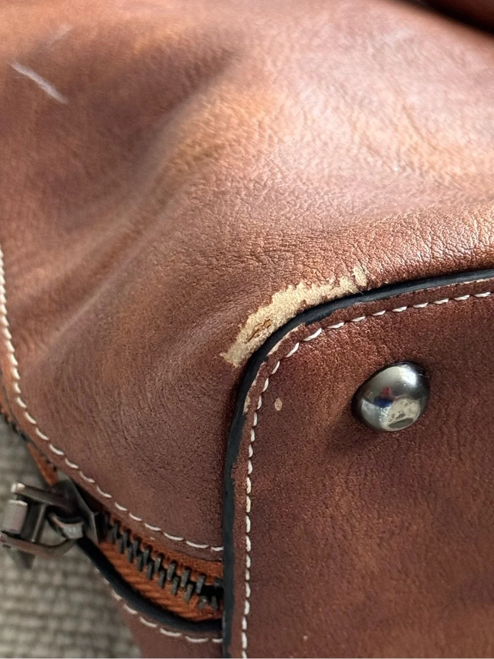 Women’s Leather Laptop Tote Bag in Brown with Detachable Shoulder Strap